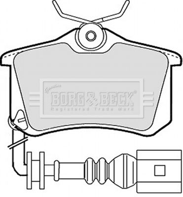 BORG & BECK Комплект тормозных колодок, дисковый тормоз BBP1824